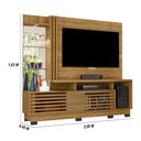 Ver imagem 2 de Estante Home Theater 2 Portas com Espelho Led Frizz Plus - Cumaru