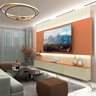 Home para Tv com Led Soberano 2.6 Off White com Terracota - Gelius Móveis - 2