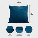Ver imagem 3 de Almofadas Kit Plumie de 45x45cm 2 Uni Velusoft Azul Cama Inbox