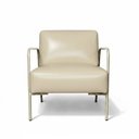 Ver imagem 2 de Poltrona Decorativa Helena Base em Aço Champanhe Sintético Pu D03 - D'rossi