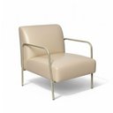 Ver imagem 1 de Poltrona Decorativa Helena Base em Aço Champanhe Sintético Pu D03 - D'rossi