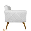 Ver imagem 3 de Namoradeira Decorativa Estofada Para Sala Estar Isabella Suede Branco - LM DECOR