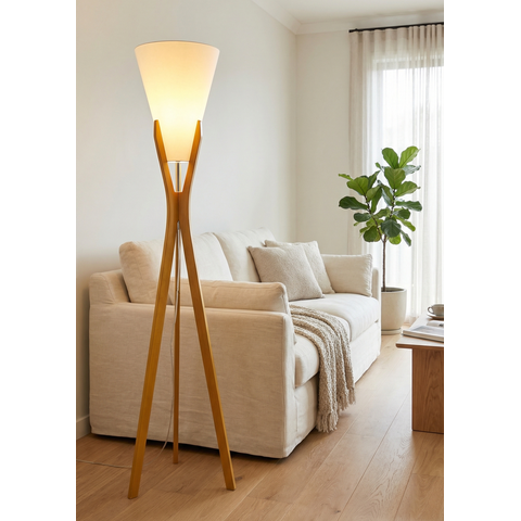 Luminária Abajur de Chão Monaco Desmontável Cru