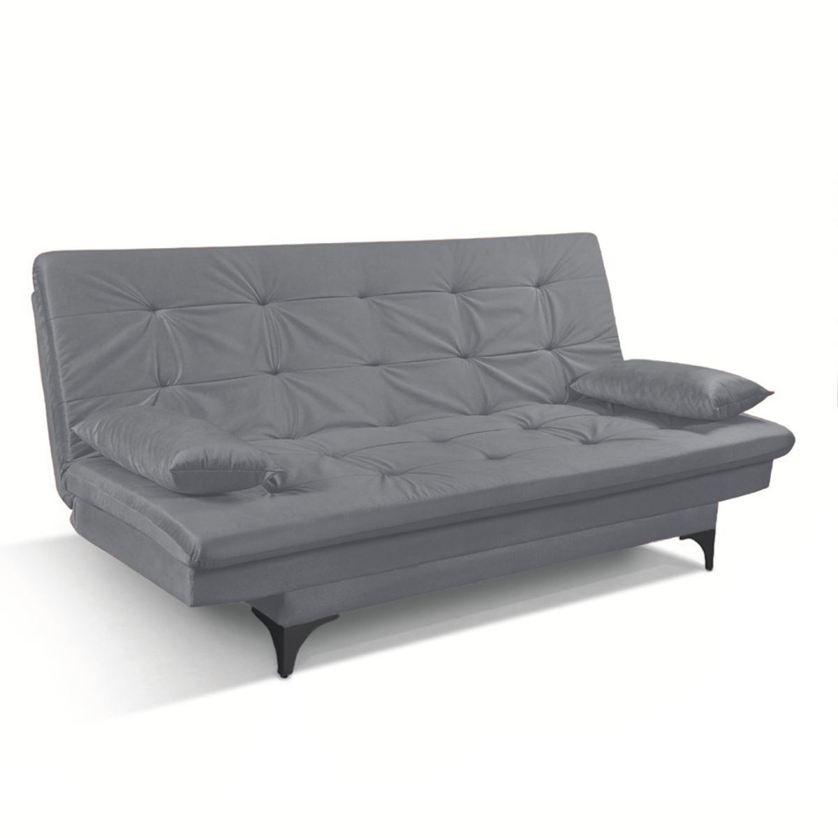 Sofá-cama Sevilha Tecido Suede Cinza 1,90m
