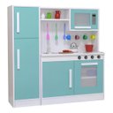 Ver imagem 2 de Cozinha Infantil Brinquedo Educativo Completa com Armário Fogão Pia e Geladeira:menta