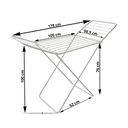 Ver imagem 3 de Varal de Chão Gigante 170cm Extra Grande Reforçado Dobravel