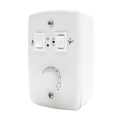 Chave Rotativa Sobrepor para Ventilador de Teto 4x2 com Interruptor Bivolt - 1 Chave Rotativa Sobrepor para Ventilador de Teto 4x2 com Interruptor Bivolt - 1