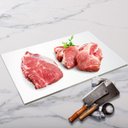 Ver imagem 2 de Tábua de Açougue Grande Branca Corte Carne Profissional 60x40cm 10mm Placa Açougueiro