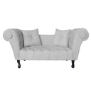 Ver imagem 1 de Sofá Recamier Recepção Decorativo 02 Lugares Londres Suede Branco - Incasa Decor