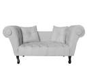 Ver imagem 1 de Sofá Recamier Recepção Decorativo 02 Lugares Londres Suede Branco - Incasa Decor