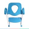 Assento Redutor Com Escada Bebê Vaso Sanitário +18 Meses Até 20 kg Dobrável Portátil Clingo - Azul - 5