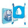 Assento Redutor Com Escada Bebê Vaso Sanitário +18 Meses Até 20 kg Dobrável Portátil Clingo - Azul - 9