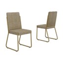 Ver imagem 2 de Cadeira Cozinha Kit 2un Nina 1756 Dourado/Bamboo Carraro