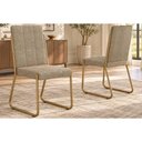 Ver imagem 1 de Cadeira Cozinha Kit 2un Nina 1756 Dourado/Bamboo Carraro