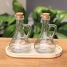 Kit Galheteiro Azeite Vinagre Bandeja 250ml Vidro C/rolha-8 - 1