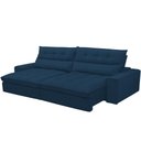 Ver imagem 3 de Sofá Retrátil Reclinável para Sala de Estar Living 250cm Dimas F04 Veludo Azul
