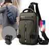 Bolsa Tiracolo Mochila Entregador Resistente Slim Masculina:cinza - 2
