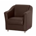 Ver imagem 2 de Kit 2 Poltronas Bia P/ Sala de Estar Consultório Clinica Hospital Recepção C.v Sintético Marrom-deco