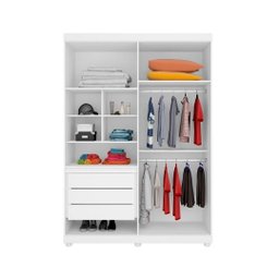 Guarda Roupa 2 Portas 3 Gavetas Assis - (branco) - 2