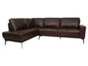Ver imagem 1 de Sofá de Couro Rubi 2 Lugares com Chaise Esquerda Soft Tabaco - Mempra Design