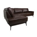 Ver imagem 3 de Sofá de Couro Rubi 2 Lugares com Chaise Esquerda Soft Tabaco - Mempra Design
