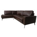 Ver imagem 2 de Sofá de Couro Rubi 2 Lugares com Chaise Esquerda Soft Tabaco - Mempra Design