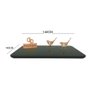 Somente Tampo Quadrado para Mesa de Jantar com 140cm e Vidro Preta - 3