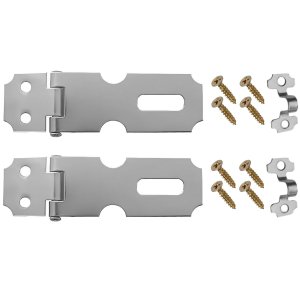 Dobradiça Porta Cadeado Fecho Trinco Zincado 6,3cm para Portão Gaveta Armário | Aliança | Kit 02 Un