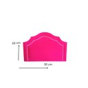 Ver imagem 2 de Cabeceira Cama Box Solteiro Rosa Pink Corino com Tachas