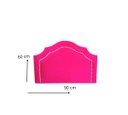 Ver imagem 2 de Cabeceira Cama Box Solteiro Rosa Pink Corino com Tachas