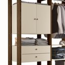 Ver imagem 3 de Guarda Roupa Closet Toronto 2 Portas e 2 Gavetas Malbec/off White - Móveis Luapa