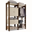 Ver imagem 1 de Guarda Roupa Closet Toronto 2 Portas e 2 Gavetas Malbec/off White - Móveis Luapa