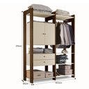 Ver imagem 4 de Guarda Roupa Closet Toronto 2 Portas e 2 Gavetas Malbec/off White - Móveis Luapa