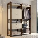 Ver imagem 2 de Guarda Roupa Closet Toronto 2 Portas e 2 Gavetas Malbec/off White - Móveis Luapa