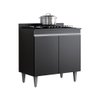 Balcão Cozinha Preto 80cm 2 Portas - Belliv Decor - 2