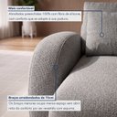 Ver imagem 5 de Sofá Cama Modular Orgânico Retrátil 4 Lugares 270cm Base Madeira Maciça Oxford