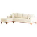Ver imagem 5 de Sofá 4 Lugares Beny com Chaise Esquerdo Corino Bege