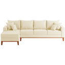 Ver imagem 2 de Sofá 4 Lugares Beny com Chaise Esquerdo Corino Bege