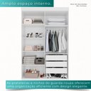 Ver imagem 4 de Guarda-roupa Solteiro 4 Portas 3 Gavetas Espanha - Mais Móveis Neve