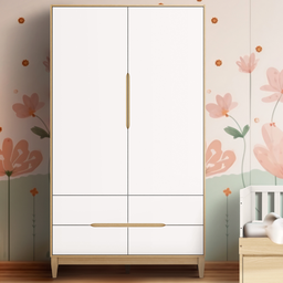 Quarto de Bebê Completo Berço Americano Cômoda e Guarda Roupa Infantil 2 Portas Quater Linha Tomi - 5