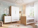 Ver imagem 7 de Quarto de Bebê Completo Berço Americano Cômoda e Guarda Roupa Infantil 2 Portas Quater Linha Tomi