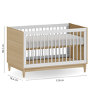 Ver imagem 2 de Quarto de Bebê Completo Berço Americano Cômoda e Guarda Roupa Infantil 2 Portas Quater Linha Tomi