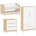 Ver imagem 4 de Quarto de Bebê Completo Berço Americano Cômoda e Guarda Roupa Infantil 2 Portas Quater Linha Tomi