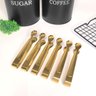 Pegador Dourado Frio Gelo Açucar Mini Pinça Inox Buffet 4un - 1