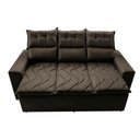 Ver imagem 5 de Sofá 3 Lugares Retrátil e Reclinável 2.00m Cama Inbox Smal com Bordado Pantográfico Suede Café