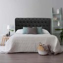 Ver imagem 2 de Kit Cabeceira + Calçadeira Baú Capitonê Livia 195cm King Size para Cama Box Corino Preto - Gat Magaz