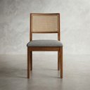Ver imagem 3 de Kit 4 Cadeiras Estilo Contemporâneo Jabuti Madeira Maciça Encosto em Tela e Assento em Linho- Cinza