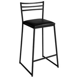 Conjunto de 4 Banquetas Alta Lisboa de Aço de Carbono - 4