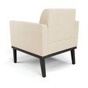 Ver imagem 5 de Kit 2 Poltronas Base de Madeira Fixa Preto Marisa Linho Bege A19 D03 - D’Rossi