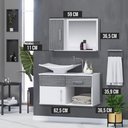 Ver imagem 2 de Gabinete Banheiro New Stilo 60 Cm Armário com Cuba e Espelheira:rovere